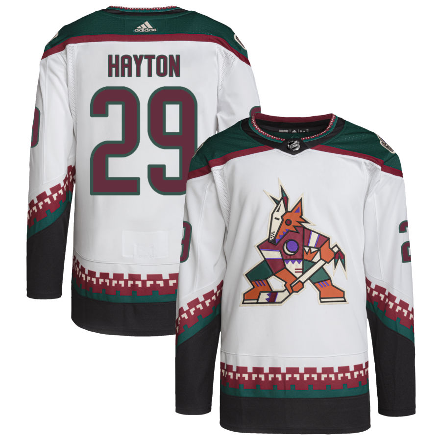 Barrett Hayton Arizona Coyotes Primegreen Authentic Pro Jersey - White