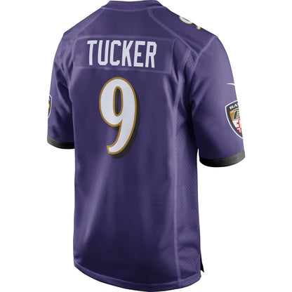 Justin Tucker Baltimore Ravens Game Jersey - Purple