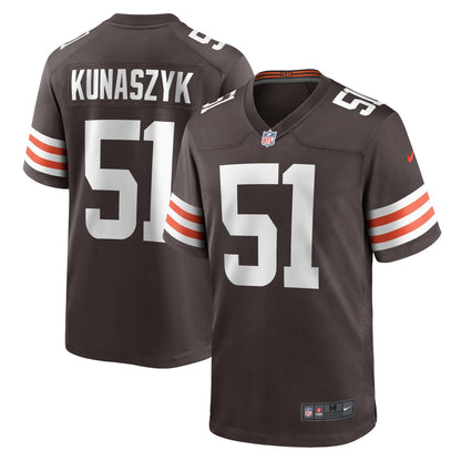 Jordans Kunaszyk Cleveland Browns Game Player Jersey - Brown
