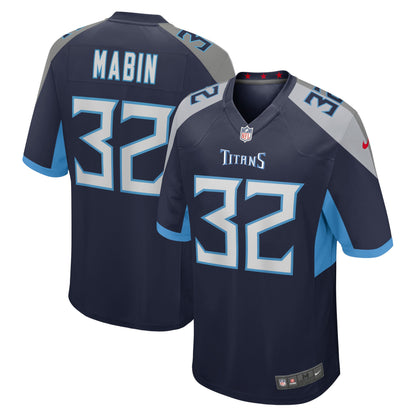 Greg Mabin Tennessee Titans Home Game Player Jersey - Navy