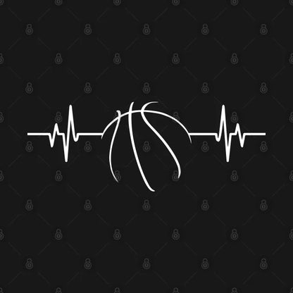 Basketball Heartbeat - Cool Funny Basketball Lover Gift T-Shirt