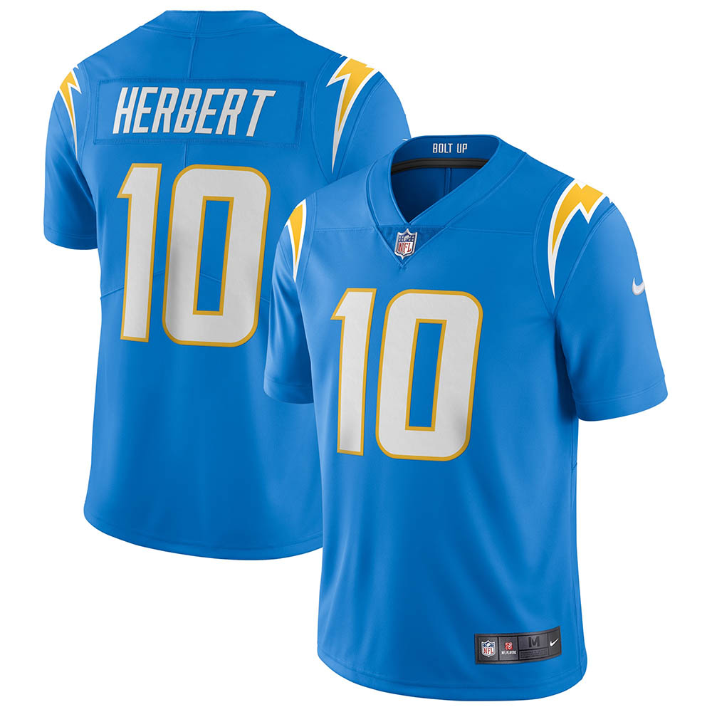 Men's Los Angeles Chargers Justin Herbert Vapor Limited Jersey Powder Blue