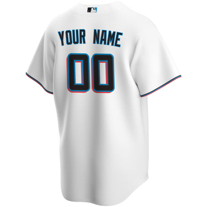 Miami Marlins Youth Home Replica Custom Jersey - White