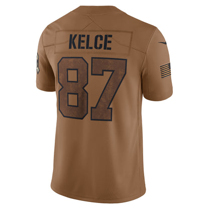 Travis Kelce Kansas City Chiefs 2023 Salute To Service Limited Jersey - Brown