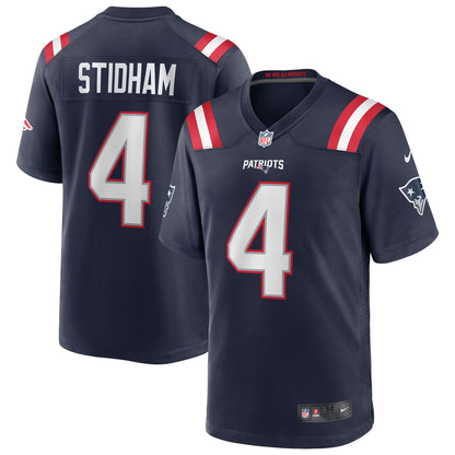 Jarrett Stidham New England Patriots Game Jersey - Navy