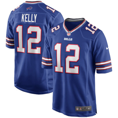 Men's Buffalo Bills Jim Kelly Game Retired Player Jersey Royal Blue