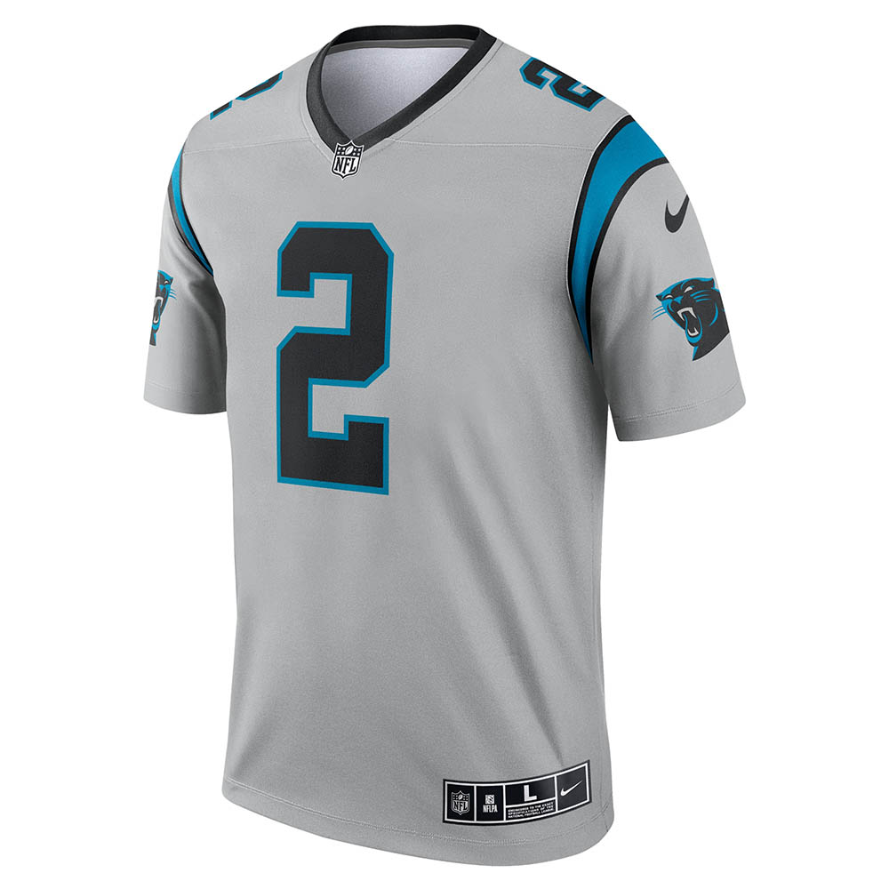 Men's Carolina Panthers D.J. Moore Inverted Legend Jersey Silver