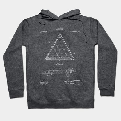 Pool Patent - Billiards Art - Antique Hoodie