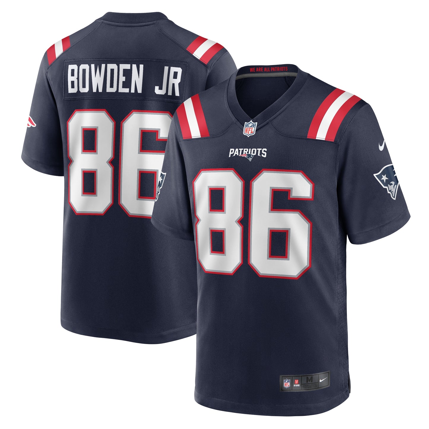 Lynn Bowden Jr. New England Patriots Home Game Player Jersey - Navy