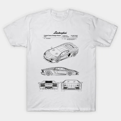 Lamborghini Aventador Patent Black T-Shirt