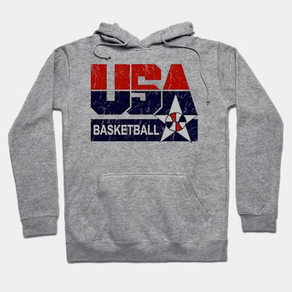 Usa Basketball Vintage Hoodie
