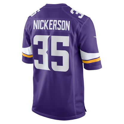 Parry Nickerson Minnesota Vikings Home Game Player Jersey - Purple