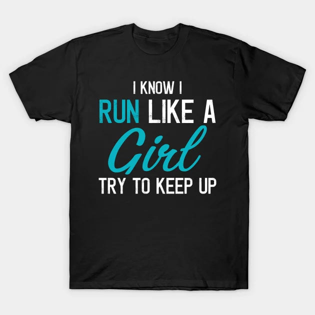 Funny Running Runner Marathon Running Mom Girl T-Shirt