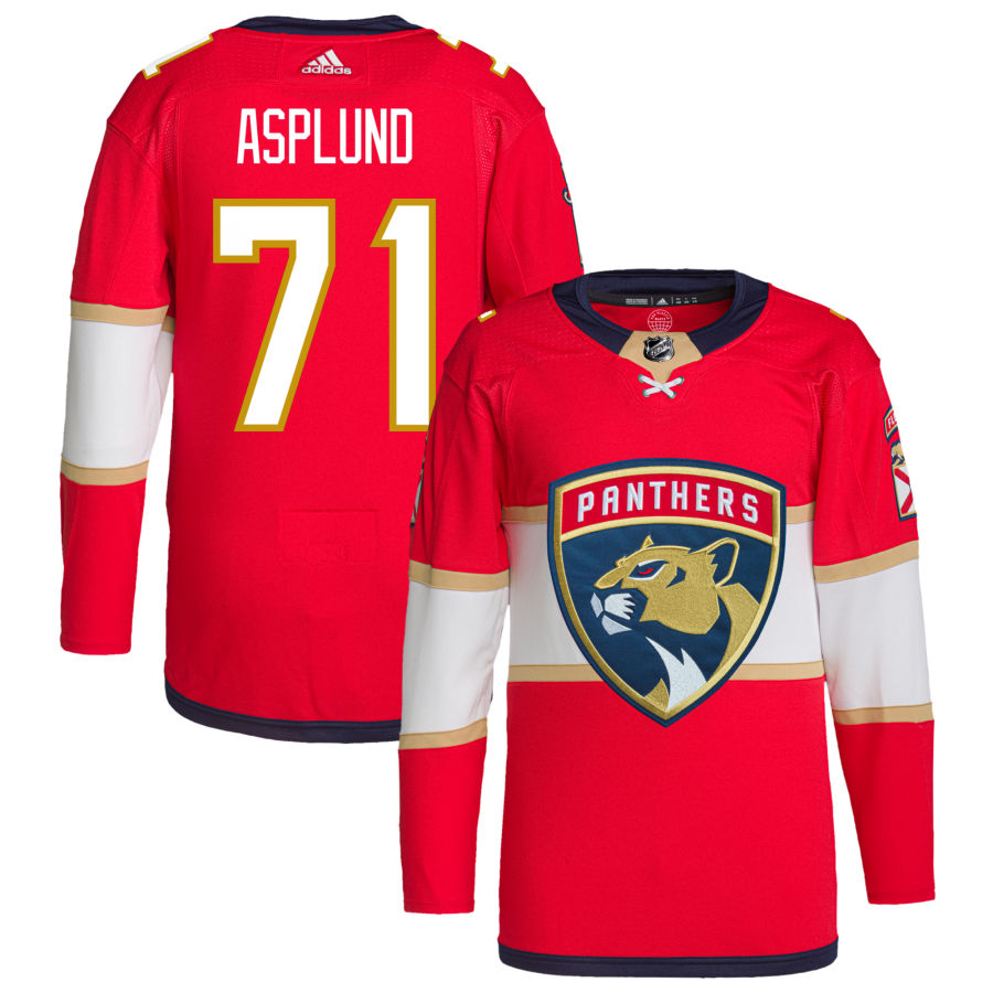 Rasmus Asplund Florida Panthers Home Primegreen Authentic Pro Jersey - Red