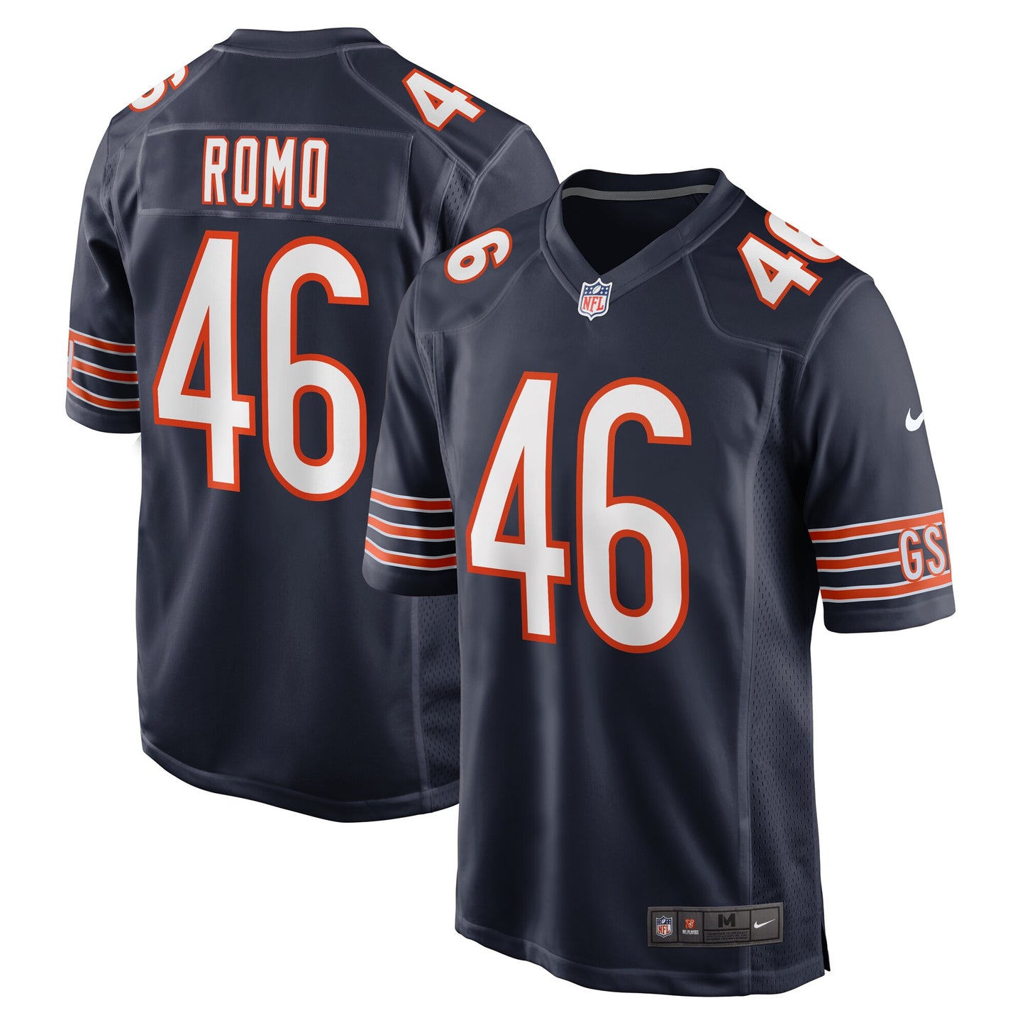 John Parker Romo Chicago Bears Team Game Jersey - ?Navy