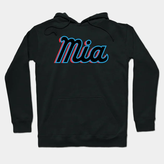 Miami 'Mia' Baseball Fan T-Shirt: Embrace The Vice City Vibe With Bold 305 Baseball Style! Hoodie