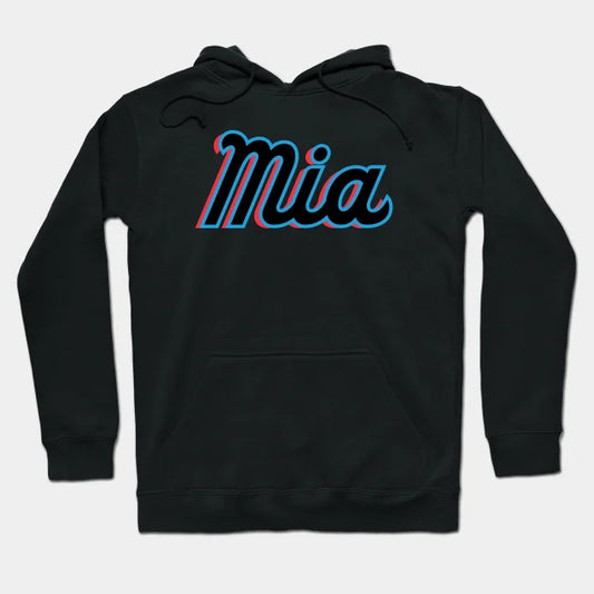 Miami 'Mia' Baseball Fan T-Shirt: Embrace The Vice City Vibe With Bold 305 Baseball Style! Hoodie