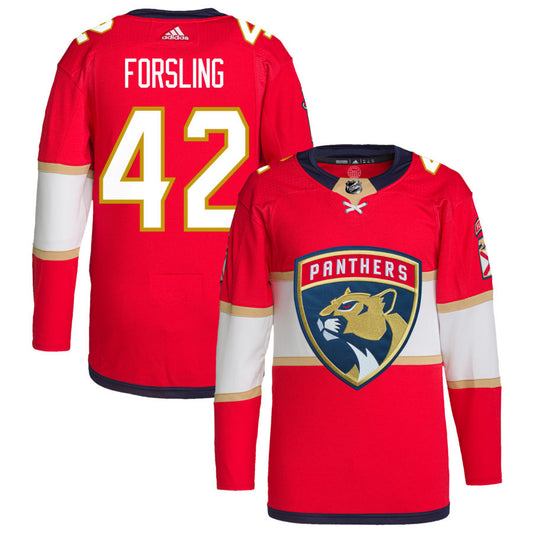 Gustav Forsling Florida Panthers Home Primegreen Authentic Pro Jersey - Red