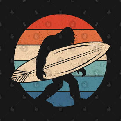 Surfing Bigfoot Sunset Hoodie