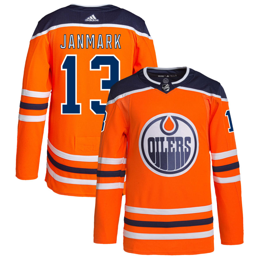 Mattias Janmark Edmonton Oilers Home Authentic Pro Jersey - Orange