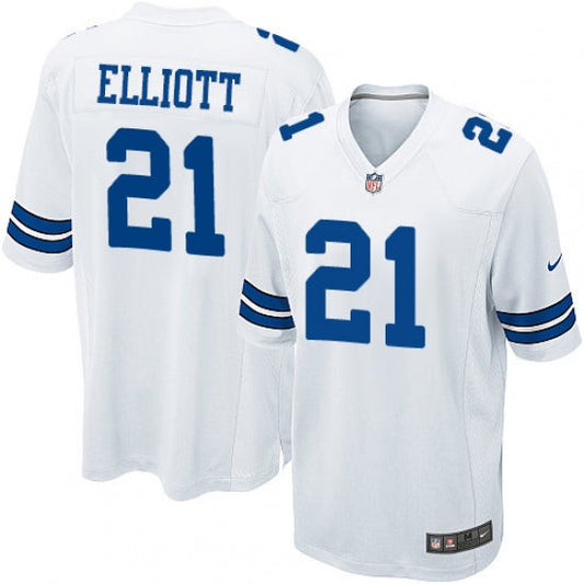 Men's Dallas Cowboys Ezekiel Elliott Game Jersey White