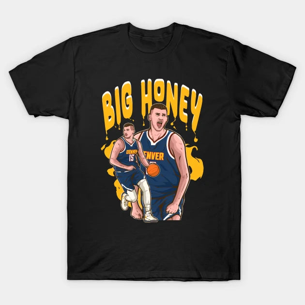 Nikola Jokic Big Honey Cartoon T-Shirt