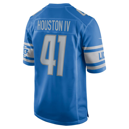 James Houston Detroit Lions Game Jersey - Blue