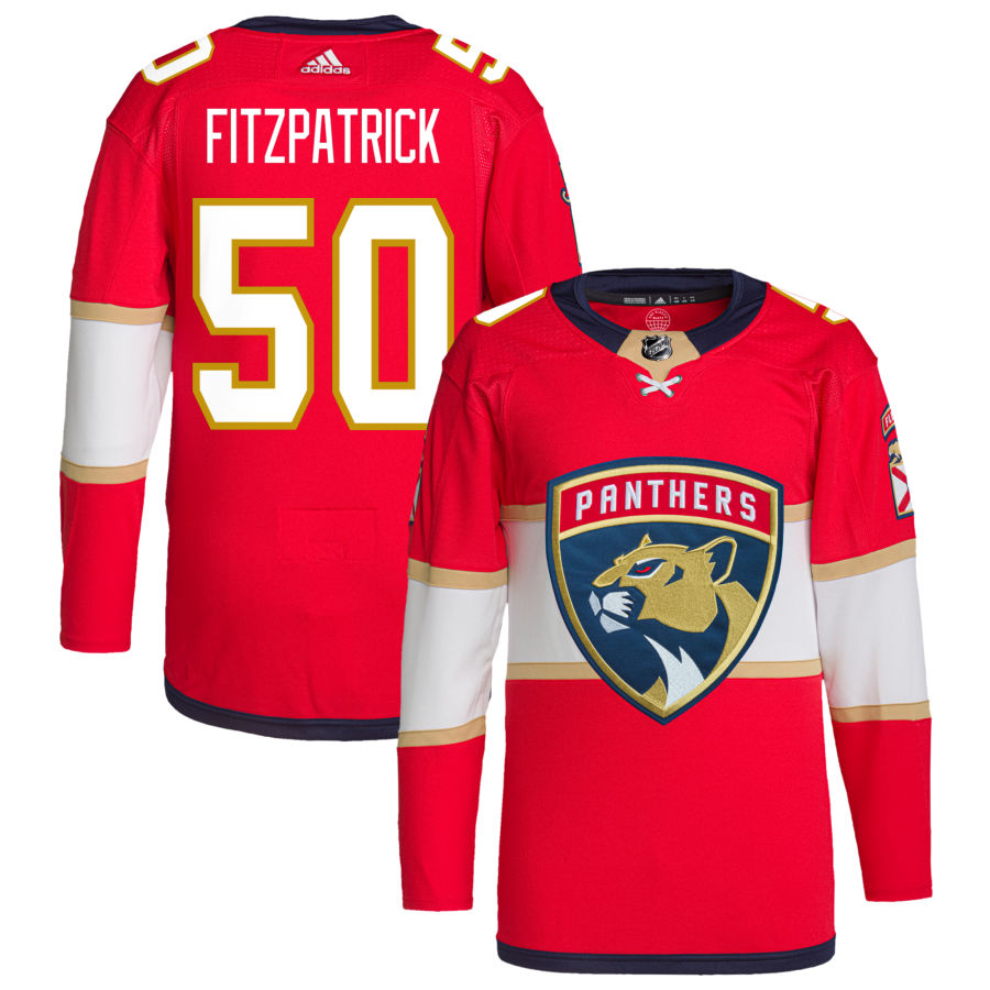 Evan Fitzpatrick Florida Panthers Home Primegreen Authentic Pro Jersey - Red