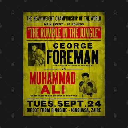 Ali Vs Foreman Glued Poster Hoodie