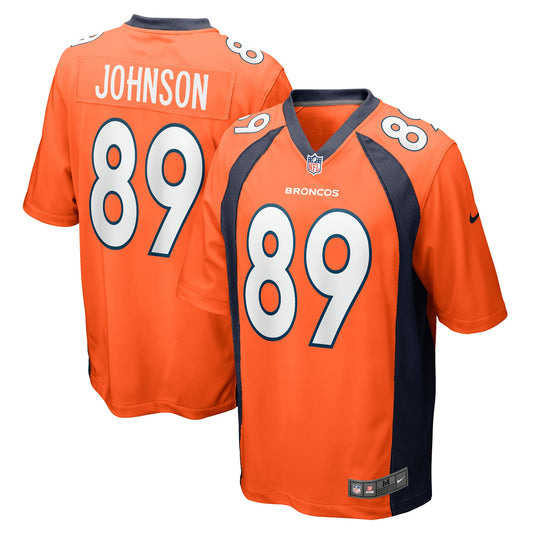 Brandon Johnson Denver Broncos Game Player Jersey - Orange