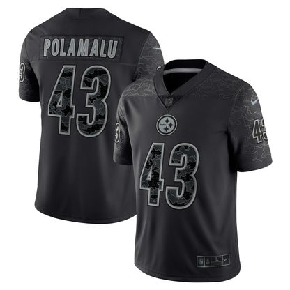 Troy Polamalu Pittsburgh Steelers Retired Player RFLCTV Limited Jersey - Black