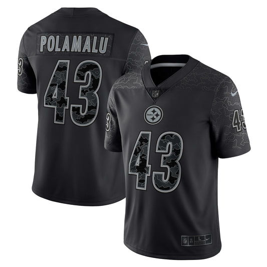 Troy Polamalu Pittsburgh Steelers Retired Player RFLCTV Limited Jersey - Black