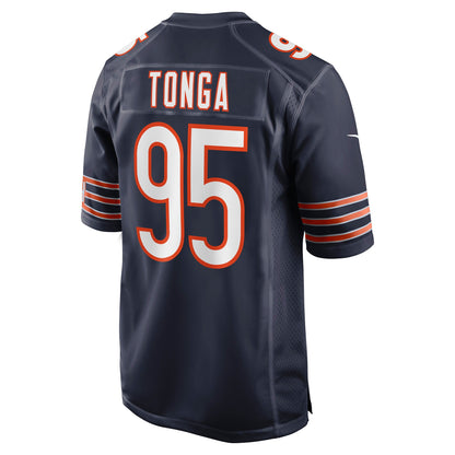 Khyiris Tonga Chicago Bears Game Jersey - Navy