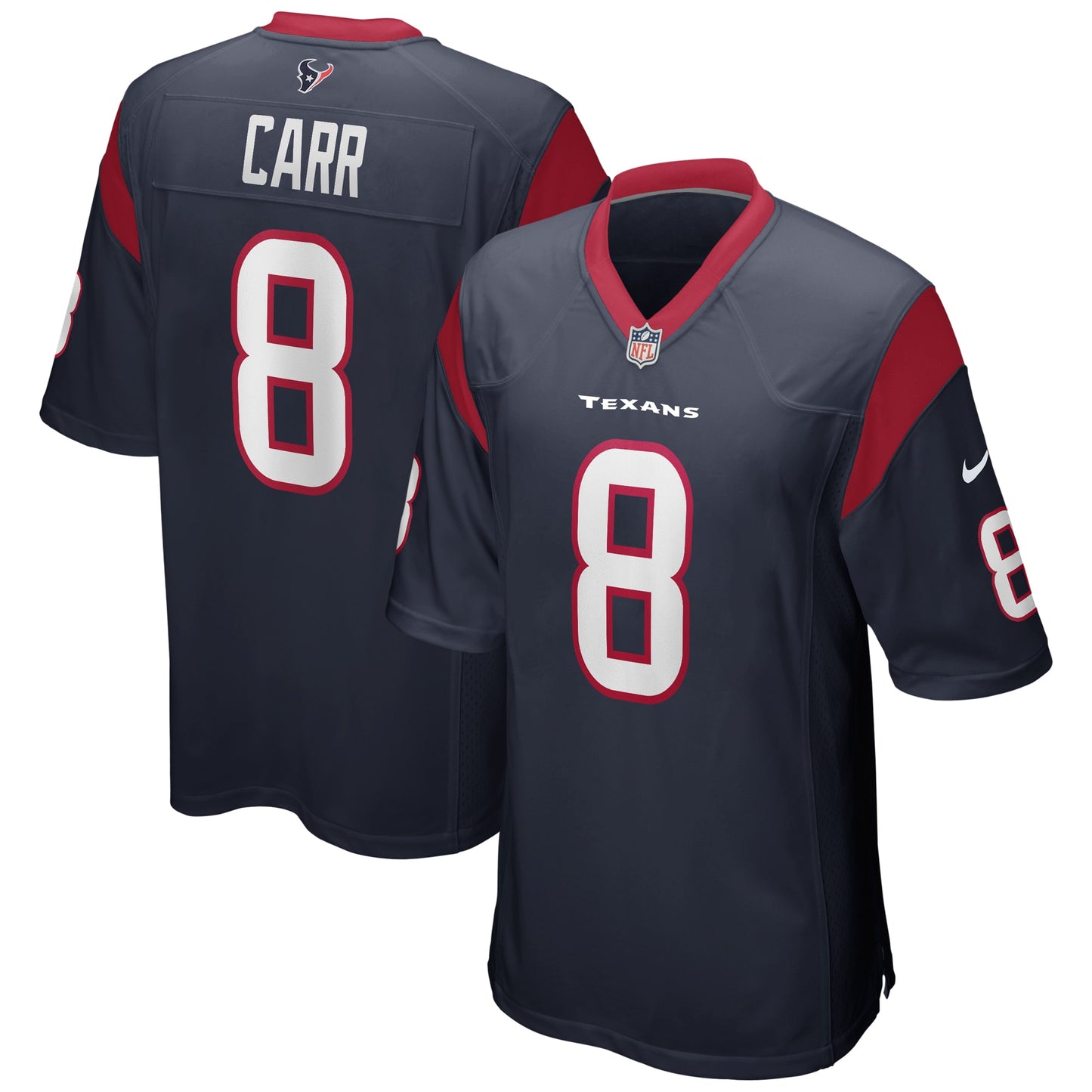David Carr Houston Texans Game Retired Player Jersey - Navy