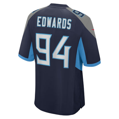 Mario Edwards Tennessee Titans Home Game Player Jersey - Navy