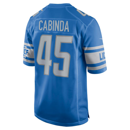 Jason Cabinda Detroit Lions Game Player Jersey - Blue
