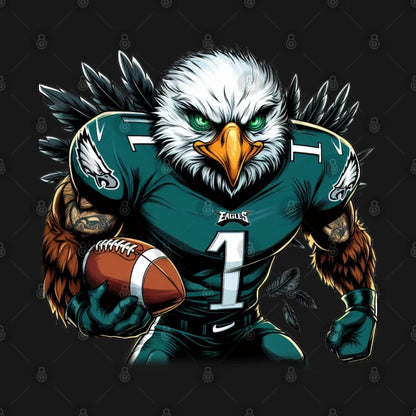 Philadelphia Eagles Bird Gang Football Number 1 Hoodie