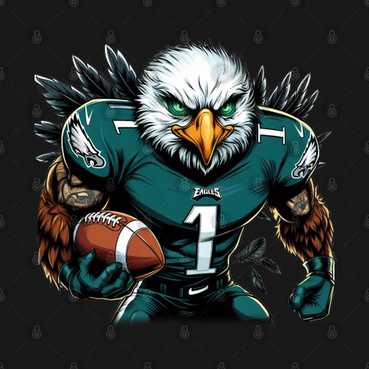Philadelphia Eagles Bird Gang Football Number 1 Hoodie