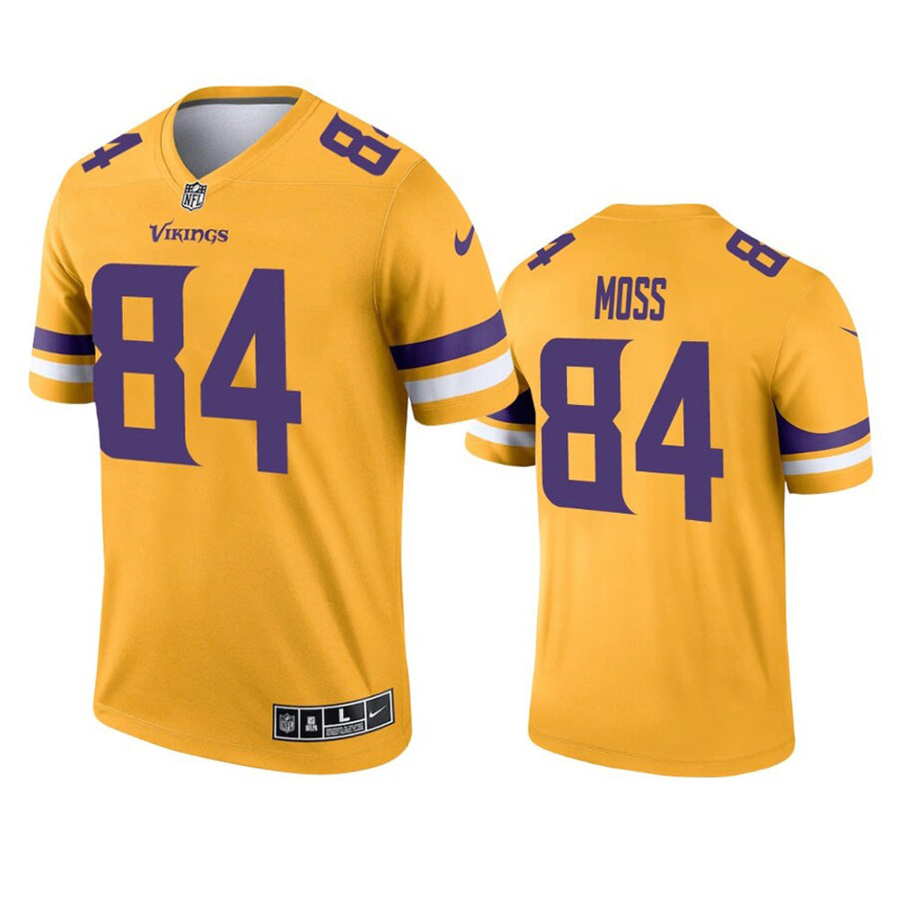 Men's Minnesota Vikings Randy Moss Inverted Legend Jersey - Gold