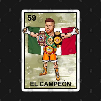 El Campeon Canelo Alvarez Champion Loteria Mexican Bingo Style Hoodie