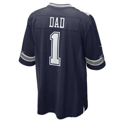 Number 1 Dad Dallas Cowboys Game Jersey - Navy