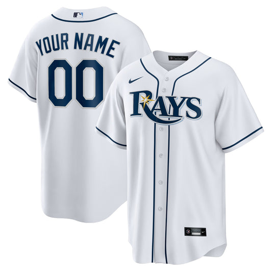 Tampa Bay Rays Home Replica Custom Jersey - White