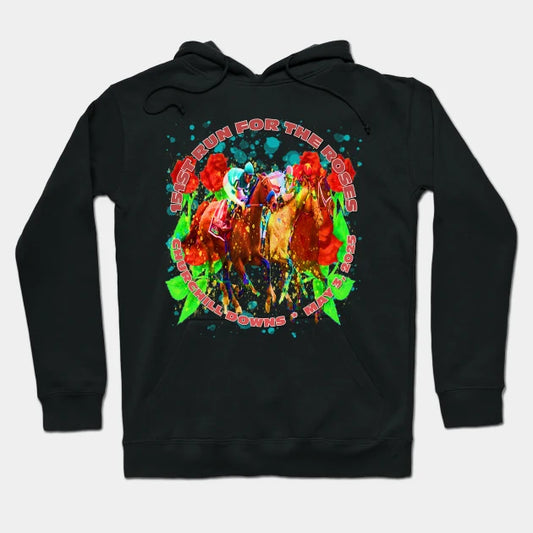 151St Run For The Roses 2025 Horse Racing Design Hoodie