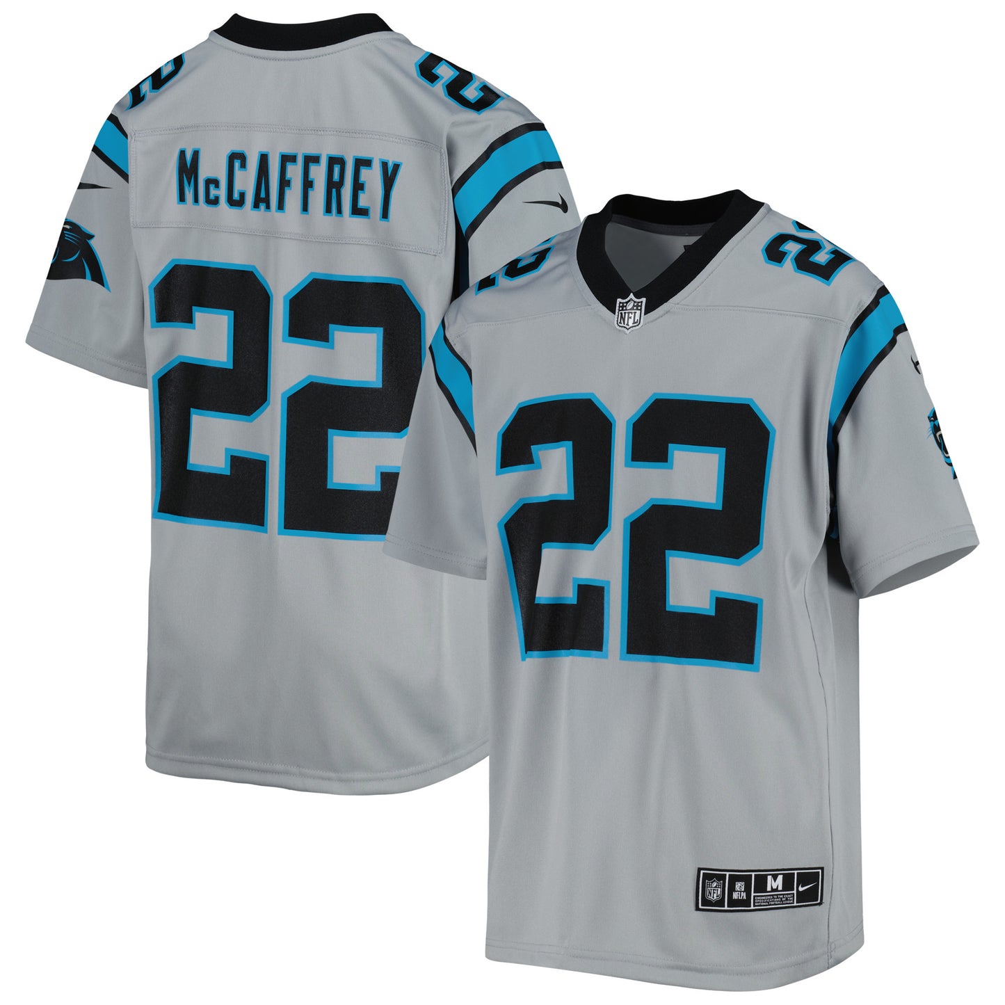 Christian McCaffrey Carolina Panthers Youth Inverted Team Game Jersey - Silver