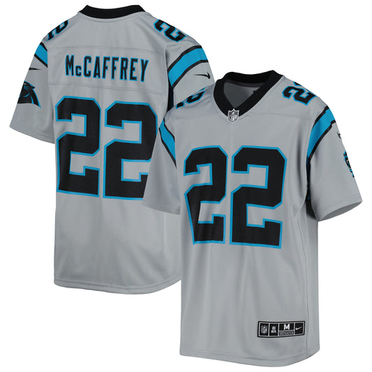 Christian McCaffrey Carolina Panthers Youth Inverted Team Game Jersey - Silver