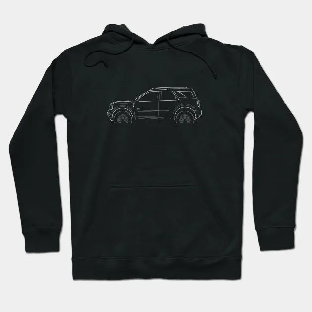Ford Bronco Sport - Profile Stencil, White Hoodie