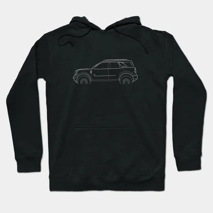 Ford Bronco Sport - Profile Stencil, White Hoodie