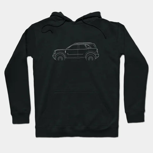 Ford Bronco Sport - Profile Stencil, White Hoodie