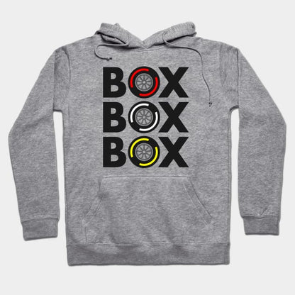 Box Box Box' F1 Tyre Compound Design Hoodie