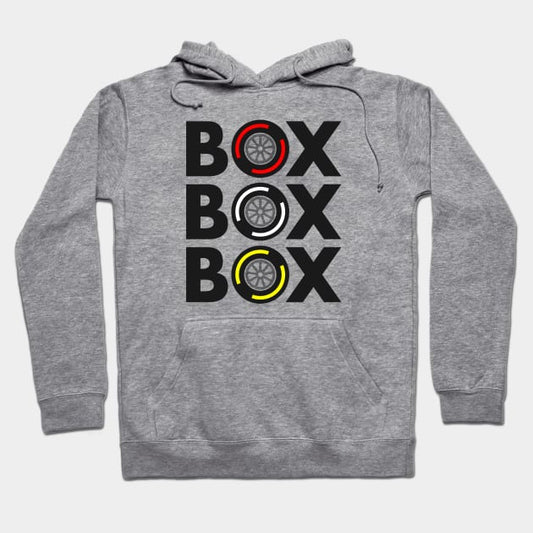 Box Box Box' F1 Tyre Compound Design Hoodie
